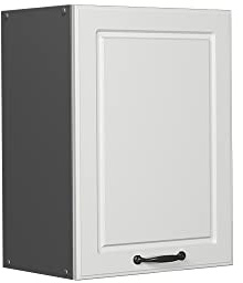 Vicco Hängeschrank R-Line, Weiß Landhaus, 45 cm | MDF-Front · 1 Einlegeboden · Tiefe – 31 cm · Metallgriffe · ✓ Praktischer Stauraum