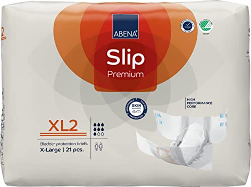 ABENA Slip Premium All-In-One Incontinence Pads For Men & Women, Eco-Labelled - XL 2, 110-170cm Waist, 3400ml Absorbency, 21PK