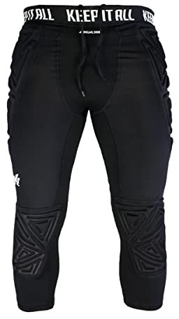 KEEPERsport Pantaloni Portiere Imbottiti 3/4 PowerPadded Uomo Traspiranti antiabrasione Allenamento