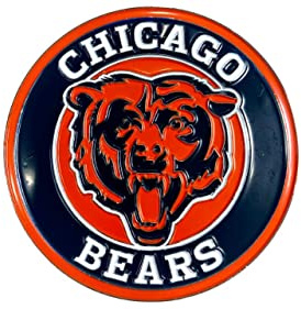 Chicago Bears NFL Metal 3D Team Emblem by FANMATS – All Weather Decal for Indoor/Outdoor Use - Easy Peel & Stick Installation on Vehicle, Cooler, Locker, Tool Chest – Unique Gift for Football Fan