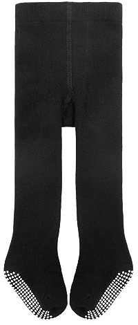 Baby tights with Non Slip Grips Newborn Socks Infant Leggings Ultra Soft Stockings for Baby Girls for 0-2T Baby Black with Grippers 6-12 Months