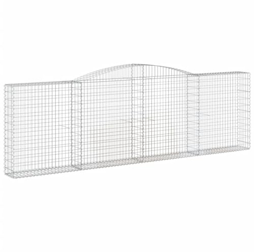 vidaXL Panier de gabions arqué 400x30x120/140 cm Fer galvanisé