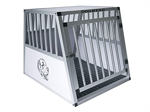 Doghead Alu Hundetransportbox 65x85x69 Comfort Reisebox Hundebox Transportbox Hundegitter Autobox - für viele Kombis Nicht geeignet