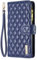 Wallet Case fit for iPhone 15 Plus | 9 Card Holder Slots Zipper Pocket Handbag Case | PU Leather Magnetic Closure Kickstand with Wrist Strap TPU Shockproof Flip Case | Blue