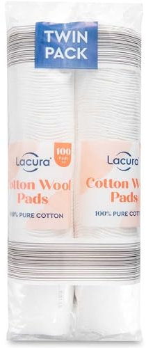 250x Cotton Pads, Cotton Wool Pads, Round Cotton Wool Pads Make up, Oval Cotton Pads, 100% Skin so Soft, Makeup Remover Pads, Make up Removal
