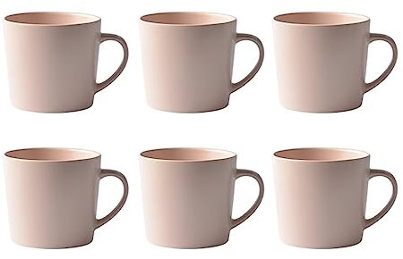 Trinkgläser Keramikbeschichteter Kaffeebecher und Business-Teebecher mit Isolierung, leichter großer Thermobecher for Rucksackreisen, Camping, Wandern Kaffeetassen (Color : Pink)