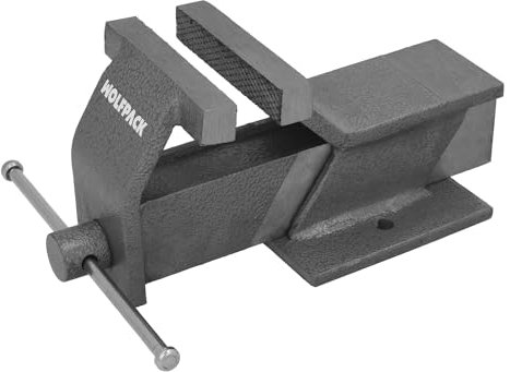 WOLFPACK LINEA PROFESIONAL Tornillo Banco Acero 100 mm. Banco De Mesa, Tornillo Sujeción, Abrazadera De Banco