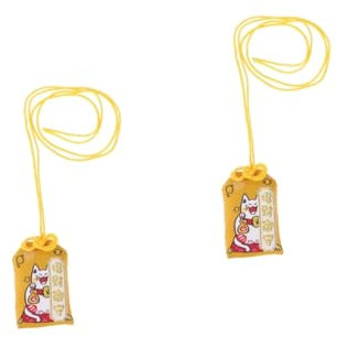 SAFIGLE 2stücke Japanisches Omamori Amulett Glücksbeutel Für Und Japanische -Tasche Gelbes Omamori Charm