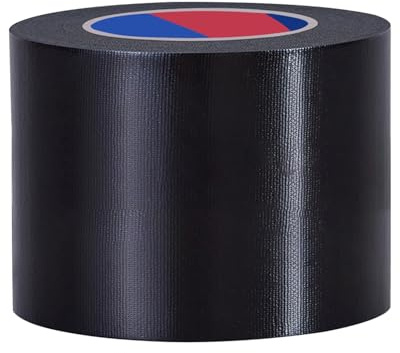 Duccinp Panzertape extra stark, 50 m x 10 cm, Wasserdichtes Reparaturband für Reparaturen, Heimwerker, Handwerk, Innen- und Außenbereich, Duct Tape (Schwarz)