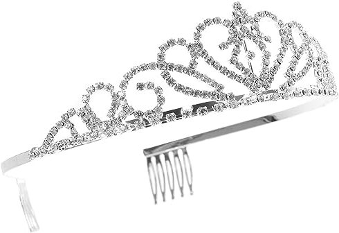 IWOWHERO Elegantes Strass-stirnband Krone Hochzeits-kopfbedeckung Foto-accessoire