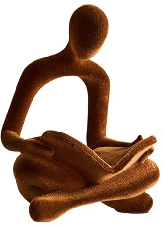 Menschliche Figur, Denker Statue, Kunstwerk, Sammlung, Desktop Skulptur für Büro Und Bar, Braun