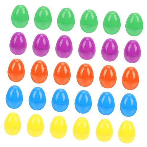 Alasum 40piezas De Pascua Plásticos Rellenables Coloridos para Decoración De y Caza De Juguetes para Almacenamiento De