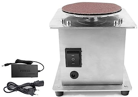 Máquina pulidora, lijadora orbital, Mini lijadora de discos de mesa, pulidora rotativa eléctrica, ajustable, 7 velocidades variables, 20 piezas, discos de lijado for pulir y pulir para lijar, pulir(Se