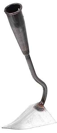BESTonZON Azada Triangular Galvanizada para Excavar y Deshierbar Herramienta De Jardinería Multifuncional para Plantar y Remover Tierra Huertos