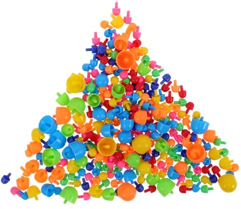 YARNOW Pilz Steckpuzzle und Kreativer Selbstgemacht Aktivität für Kinder aus Kunststoff 592 Stück mit Sicherem Spielspaß als Feinmotorisches Lernspielzeug