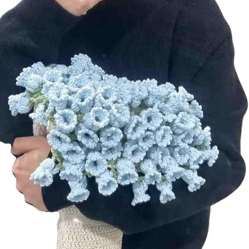 Cenifin Ramo de flores de ganchillo suave punto ligero lanzar color pastel para la decoración elegante del hogar 43x43 pulgadas manta de punto acrílico