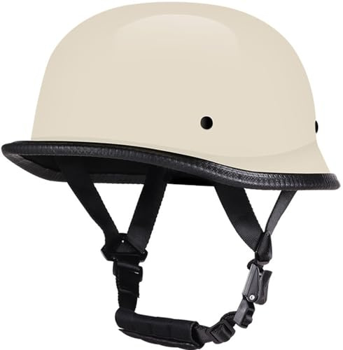 Demi Casque De Moto, Casque Jet Rétro, Casque Bol Moto Homologué ECE/DOT, Casques Vintage À Face Ouverte, Avec Pare-Soleil Et Doublure Intérieure Amovible, Pour Vélos Motos Scooter 7,one size(54-60cm)