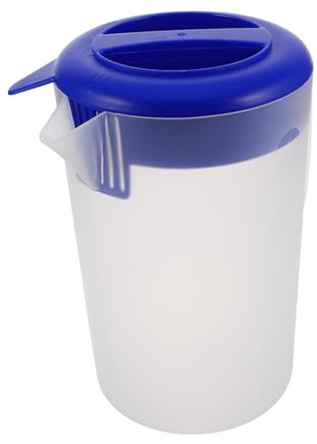 VINTORKY Pichet à Eau 5l Grosse Capacité En Plastique Mat Avec Poignée Pratique Et Couvercle Étanche, Carafe à Boissons Commerciale Polyvalente Pour Restaurants Et Réfrigérateur