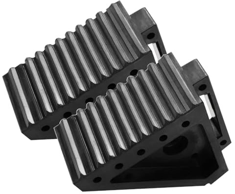 JLLEIZYZ Cunei per Auto, Limitatore Parcheggio, Design Antiscivolo, Adatti per Camper, Auto, Rimorchi, Design della Maniglia, Facile Installazione