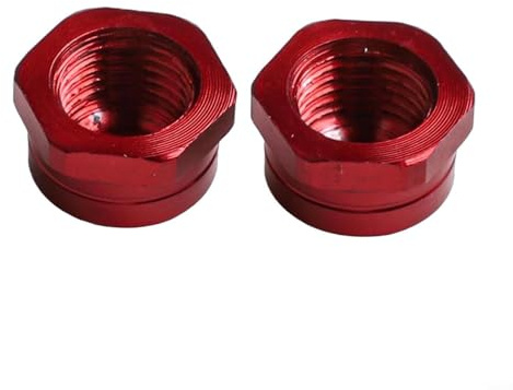 Jotekonoby M7 Aluminium-Angelrolle, 2 Stück, Aluminium-Angelrolle, Ersatzteile, modifiziert, 7 x 4 mm, Wippe für Schrauben-Set, Schnapp-kompatibel (rot)