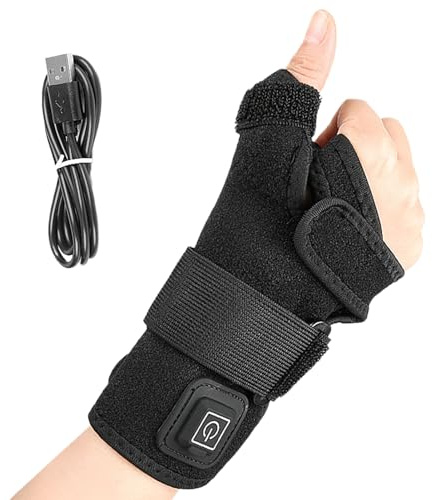 Muñequera Térmica Calentador Carpiano Enchufable | Soporte Para Muñeca Y Pulgar Con Calefacción De 3 Niveles Para Mujeres Hombres Mayores Casa Trabajo Descanso Exteriores