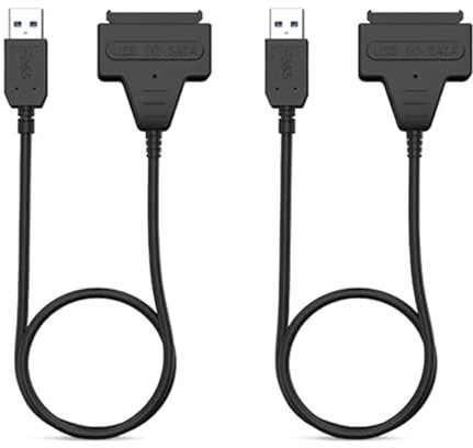 Ynusgeyx 2X SATA to USB 3.0 Adapter Cable for 2.5 Inch SSD/HDD Drives, Support Up to 5Gbps Speed