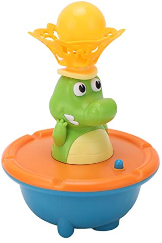 Cryfokt Adorable Jouet de Bain à Jet d'eau pour Tout-Petit, avec Lumières pour S'amuser dans la Baignoire, 5 Modes, Plastique 14 X 12 X 13 Cm (Orange)