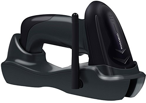 NADAMOO Wireless Barcode Scanner with USB Cradle Charging Base 328Ft Long Transmission Handheld 1D Cordless Laser Barcode Reader Portable Bar Code Scanning for Retail Supermaket Warehouse