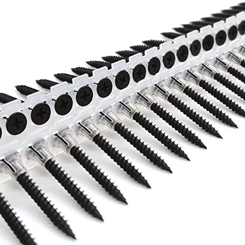 Magazinierte Schnellbauschrauben Langband Feingewinde 3,5 x 45mm - Makita Bosch Hitachi Gipsplattenschrauben gegurtet Doppelganggewinde - 1000 Stück