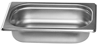 Gastro-Bedarf-Gutheil Gastronormbehälter GN Behälter 1/4 100 mm Tief stapelbar Edelstahl Geeignet für Chafing Dish, Bain Marie, Saladette