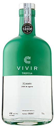 VIVIR Tequila Blanco - Award-winning Tequila Made With 100% Blue Weber Agave, Presenting Fresh Floral Notes On The Nose And Palate, 70cl Bottle, 40% ABV