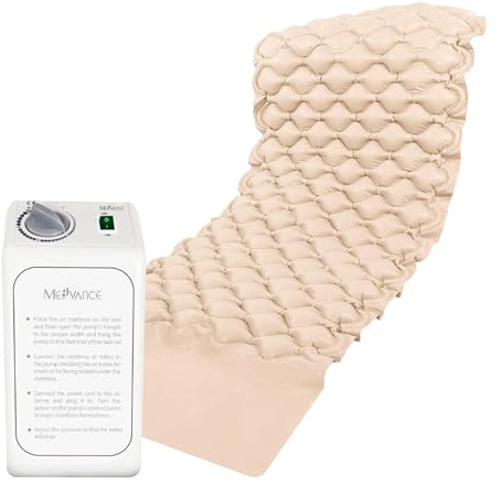 MedVance Premium Alternating Air Pressure Mattress Pad with Ultra Quiet Alternating Pump, Hospital Bed Mattress Topper, Mattress Topper for Hospital Bed, Bed Sore Prevention