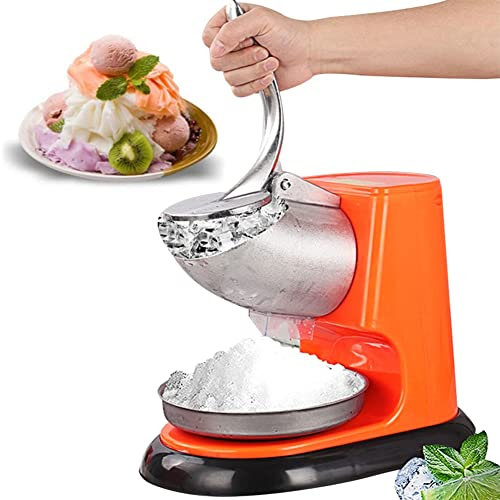 DYK&NX Inoxydable Machine à Glace pilée, Broyeur à Glace Électrique, Rasage à Glace Maison Ice Crusher Machine, pour la Fabrication Boissons Smoothie Cocktail Lait a glacons