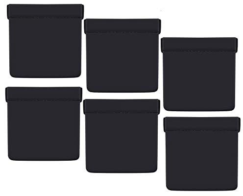 Kopfhörer Tragetasche,6 Stück Mini Kopfhörer PU Ledertasche Aufbewahrungstasche Tragbare Pu Leder kopfhörer Tasche Speicher für In Ear Headphones Datenkabel und Mini-Gegenstände