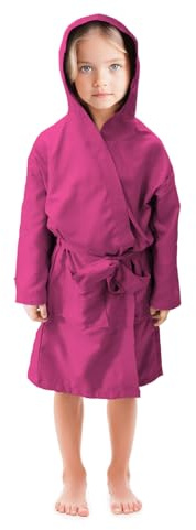 Banzaii Peignoir Garçon, Fille, Garçon, Fille 100% Microfibre avec Capuche - Peignoir avec Sac Résistant et Peu Encombrant
