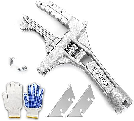 Badezimmer Rollgabelschlüssel Verstellbarer Schraubenschlüssel 6-75mm Große Öffnung Klempnerschlüssel für Enge Räume Waschbeckenschlüssel,Toilettenbecken,Wasserhahn Demontage Der Mutter