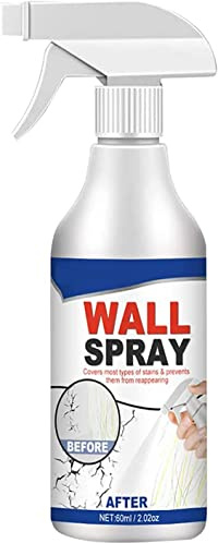 Hualabo Vielseitige Wandreparatur-Sprühfarbe, Wasserbasis, weißer Abzieh- und Fleckenentferner für Wand und Decke, deckt Flecken ab, 60 ml (1 Stück)