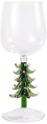 Kalttoy Verres à vin élégants en forme de sapin de Noël - Verres à vin décoratifs pour cadeau de vacances - Verre à boire - Verre à boire - Verre d'arbre de Noël - Atmosphère festive