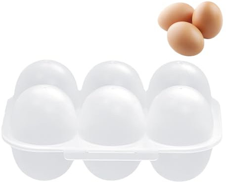 6 contenitori per uova, 6 scatole per uova a griglia, trasparenti, per frigorifero, campeggio, picnic, escursioni, viaggi, all'aperto, portauova, porta uova