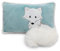 NICI Kinder Kissen Polarfuchs Vanja 43x25cm Blau - Flauschiges Kuschelkissen für Jungen, Mädchen, Babys und Kuscheltierliebhaber: Ideal für Zuhause, Kindergarten oder Unterwegs - 61306