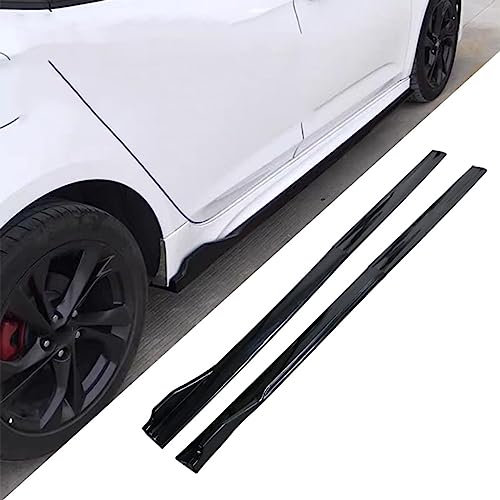 SSCOR 2 stück Auto Seitenschweller für Au-di A5 4doors Sportback 2007-2014 2015 2016,Kratzfest Anticrash Seitenstufen Schweller,Seitenrock Flügel Diffusor Dekoration Zubehör,C/Glossyblack