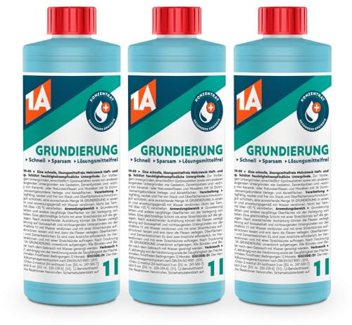 1A Bauchemie Grundierung 3x 1 l universal Konzentrat für innen und außen