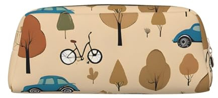 ASPOIJHN Vielseitiges Federmäppchen aus Leder für Auto und Fahrrad, stilvolle Aufbewahrungstasche für Schule, Büro, Schreibwaren, Kosmetiktasche, Münzen, gold, Einheitsgröße, Krawattenetui