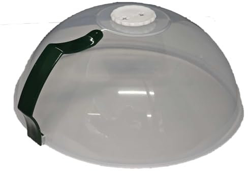 Mr. Gadget's Solutions Microwave Splatter Cover – BPA-Free Clear Splash Guard with Handle for Mess-Free Cooking, Soft Plastic Lid for Food Protection in Microwave