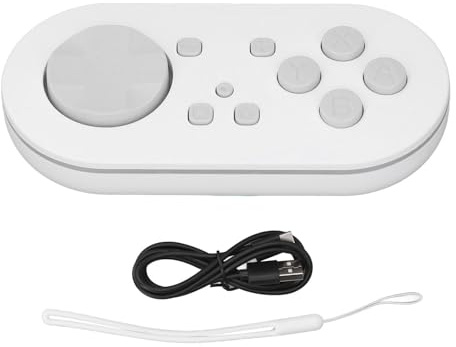 Kikumi Controlador para Anki App Gamepad Controlador Compacto Portátil de Tamaño con Cable y Correa para Interruptor (Blanco)