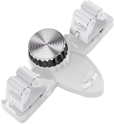 Broom Holder - Wall Mounted Mop Holder with Selfs Adhesive Suction Cup │ Space-Saving Storage Solution for Bathroom, Kitchen, Laundry, and Home Garden │ ABS, White/Gray