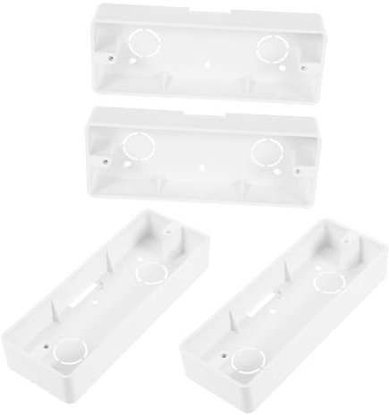 OSALADI 4pcs Install Junction Box Wall Socket Boxes Flush Mounted Sockets Electrical Boxes for Outlets Thickened Socket Boxes Socket Single Socket Base Case Cable Wall Plate White