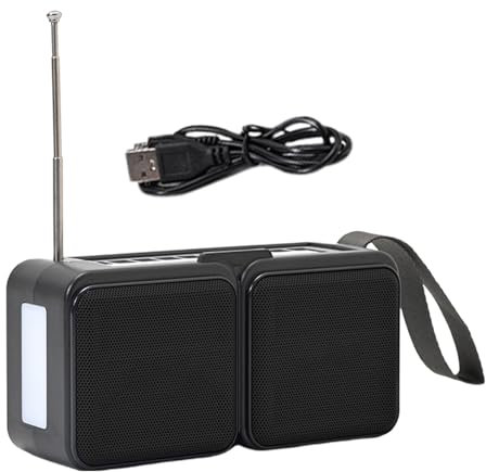 Radio de Emergencia, Radio Portátil Solar con Linterna LED, Radios de Supervivencia con Carga Solar Exterior, Radios Meteorológica, para Camping y Supervivencia