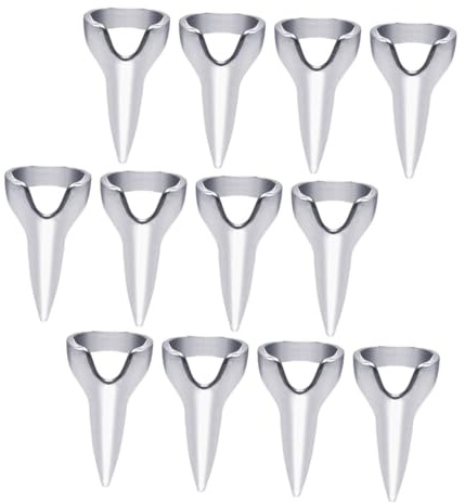 SAFIGLE 20 Stück Friseursalon Ringe Haartrenner aus Rostfreiem Metall Silberfarbig Haarstyling Zubehör für Halloween und Cosplay Fingerschmuck
