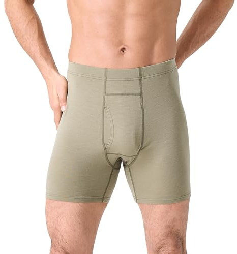 Merino Protect Merino underkläder män luktavvisande fukttransporterande kalsonger, Armégrön, L